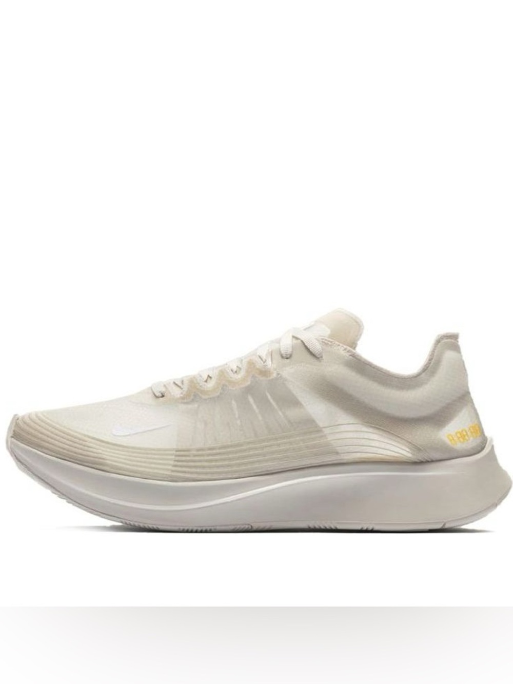 Nike Zoom Fly SP Light Bone Tan Cream Supportive Running Shoes, 8 W
